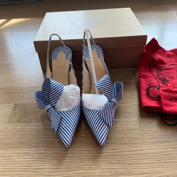 SOLD Christian Louboutin Clare Nodo Striped Side-Bow - Picture 4 of 12